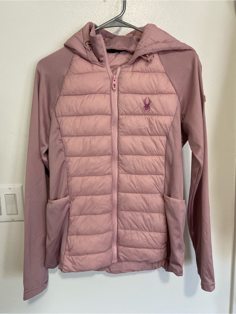 Spyder Women's Dusty Rose Quilted Hooded Jacket
